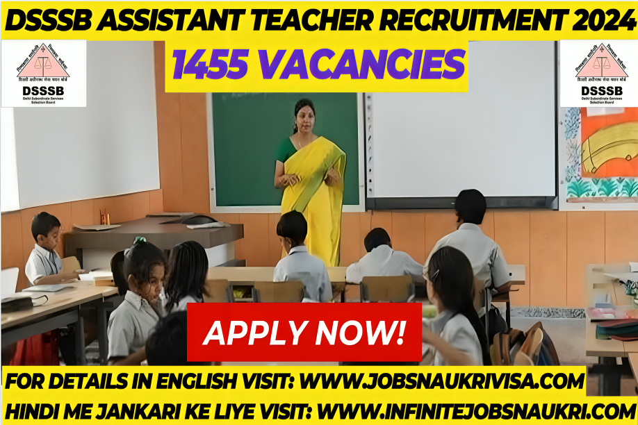 dsssb assistant teacher nursery exam date 2024